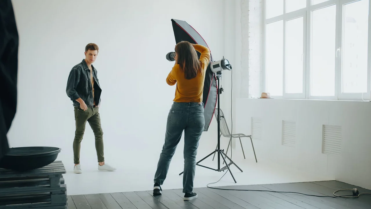 Art directed studio photography session exploring light and form