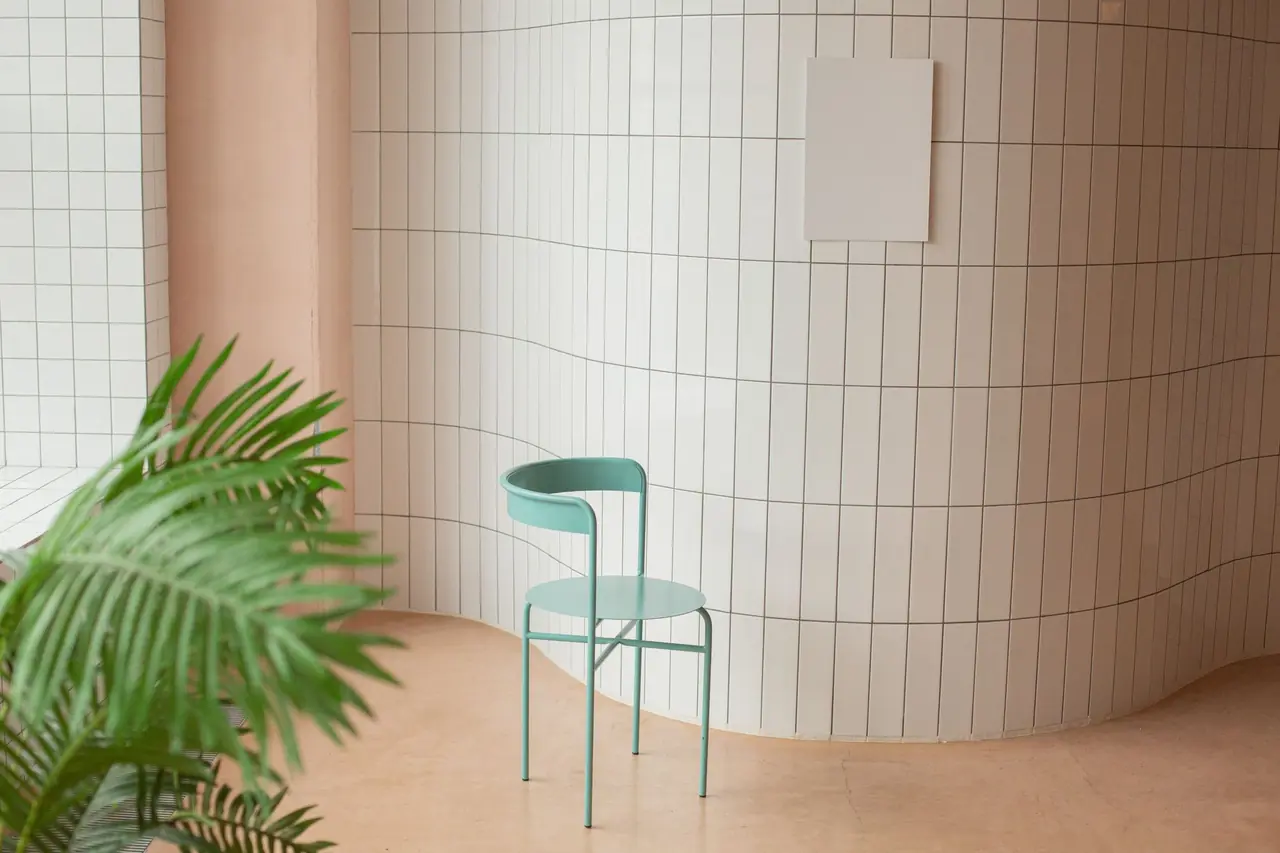 Studio tile installation examining tactile substrates and lighting values